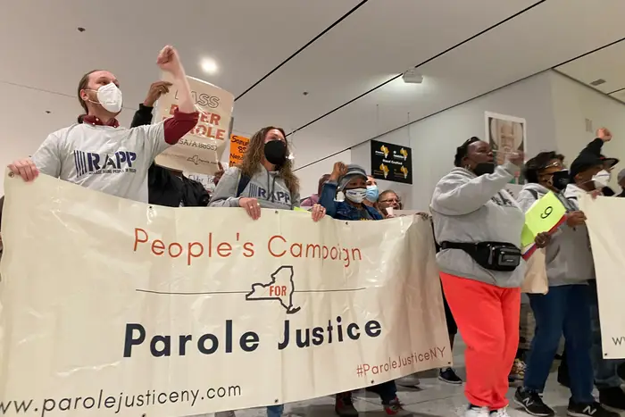 Advocates for parole reform visited Albany to draw attention to pending legislative proposals.